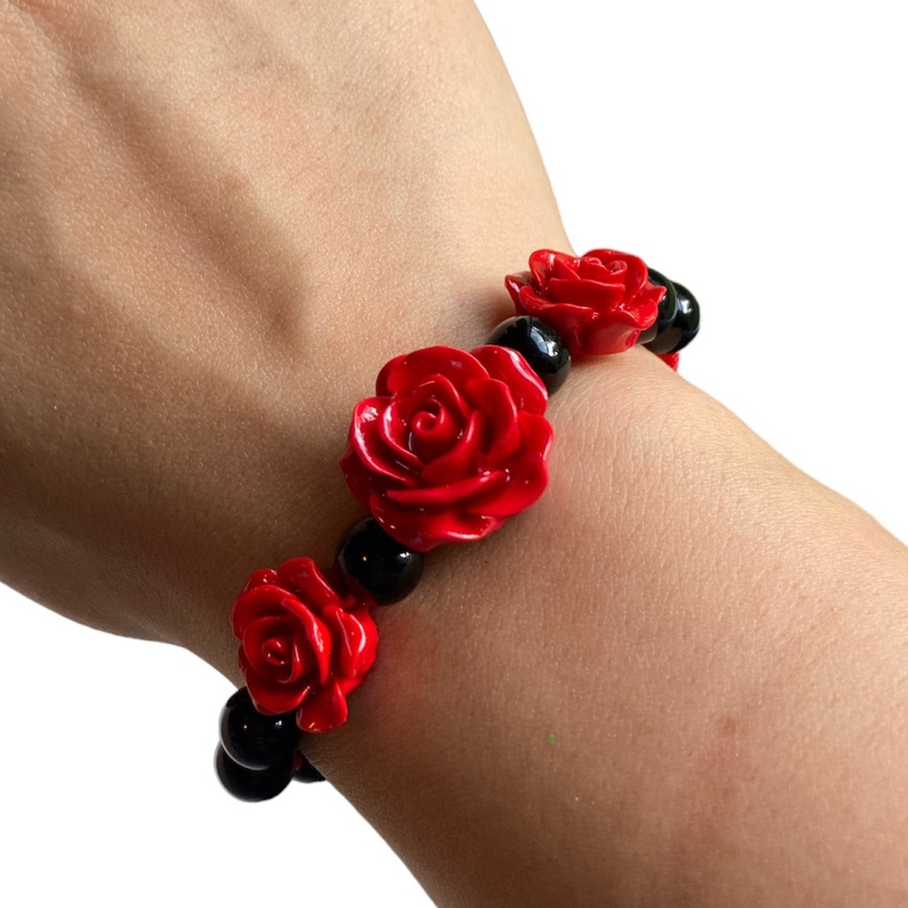 Rose Red String Bracelet